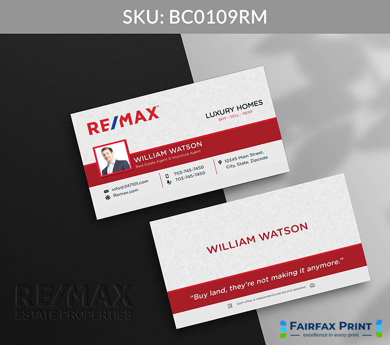 Realtors Fairfax Print for REMAX - BC0109RM - Style 12