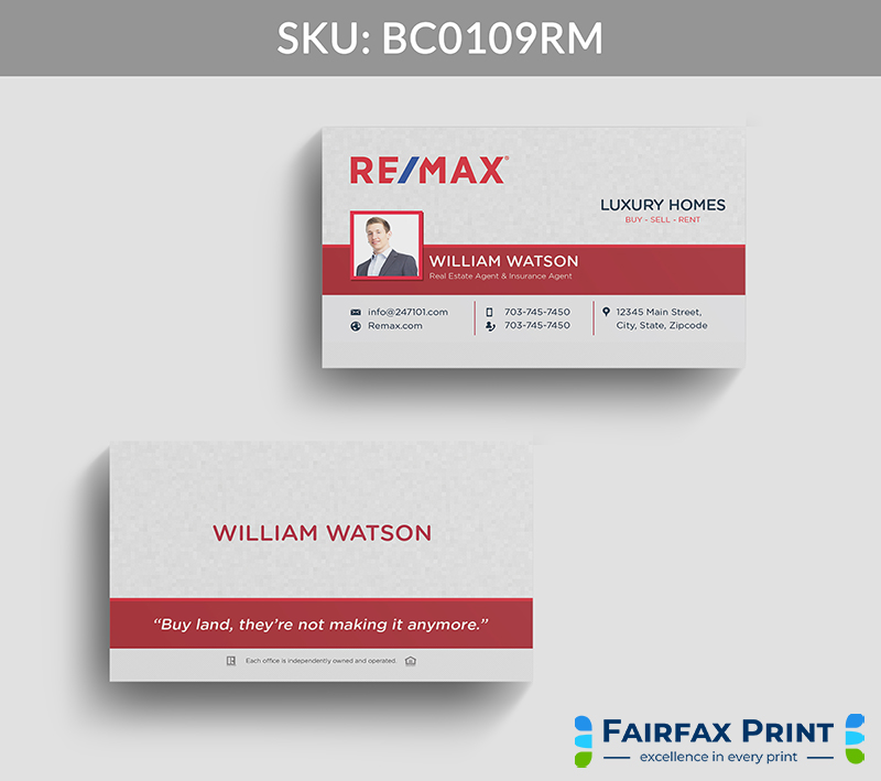 Realtors Fairfax Print for REMAX - BC0109RM - Style 22